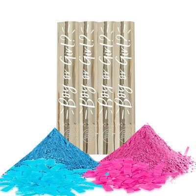 100% Biodegradable Confetti Powder Cannons Perfect for Gender Reveal Party Supplies