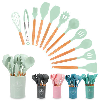 Restaurant Kitchen Accessories 11-Piece Non-Stick Utensil Set with Silicone Spatula