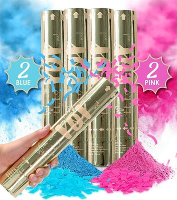 100% Biodegradable Confetti Powder Cannons Perfect for Gender Reveal Party Supplies