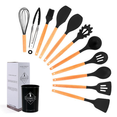 Restaurant Kitchen Accessories 11-Piece Non-Stick Utensil Set with Silicone Spatula