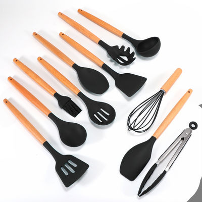 Restaurant Kitchen Accessories 11-Piece Non-Stick Utensil Set with Silicone Spatula