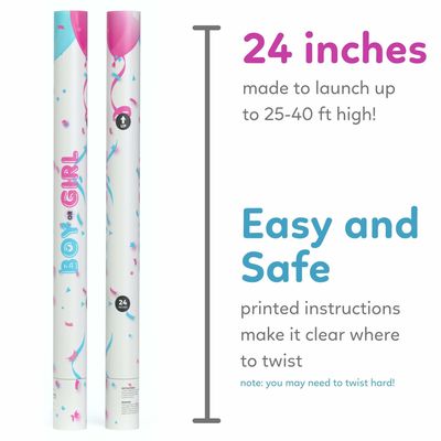 Add a Surprise Element to Your Year Party with Gender Reveal Confetti Powder Cannon