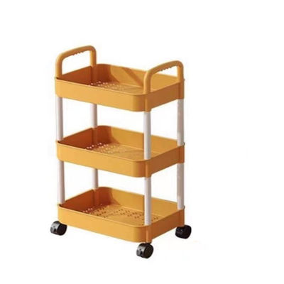 Three-layer Kitchen Rotating Shelving for Multifunctional Vegetable and Fruit Storage
