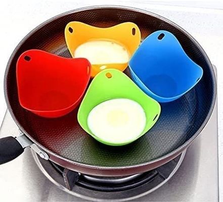 Custom Logo Silicone Microwave Egg Poacher Cups for Perfect Poached Eggs 9CM Diameter