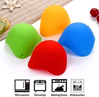 Custom Logo Silicone Microwave Egg Poacher Cups for Perfect Poached Eggs 9CM Diameter