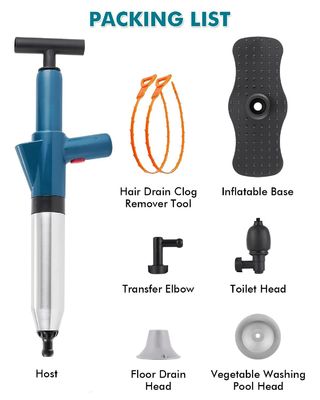Manual Multi Function Stainless Steel Toilet Plunger for Sustainable Drain Cleaning