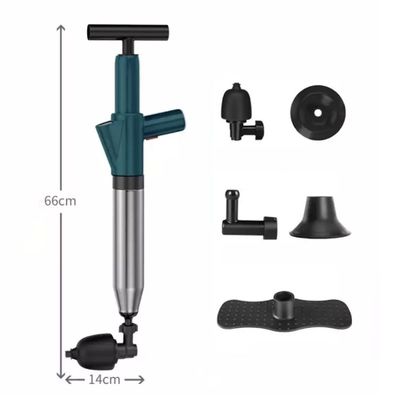 Manual Multi Function Stainless Steel Toilet Plunger for Sustainable Drain Cleaning