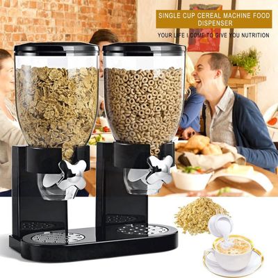 Double-ended Upright Plastic Food Jars 2L Double Cup Cereal Dispenser Dry Food Dispenser