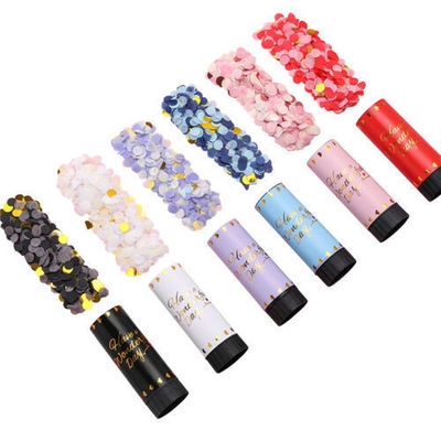 Custom Logo Happy Wedding Birthday Party Biodegradable Paper Spring Confetti Poppers