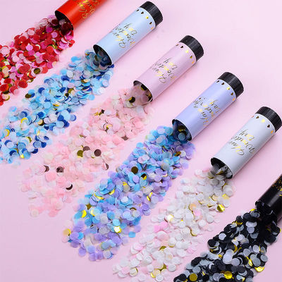Custom Logo Happy Wedding Birthday Party Biodegradable Paper Spring Confetti Poppers