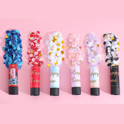 Custom Logo Happy Wedding Birthday Party Biodegradable Paper Spring Confetti Poppers