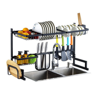 Customized Logo Kitchen Organizer Plate Tableware Drainer Dish Drying Rack Organizer