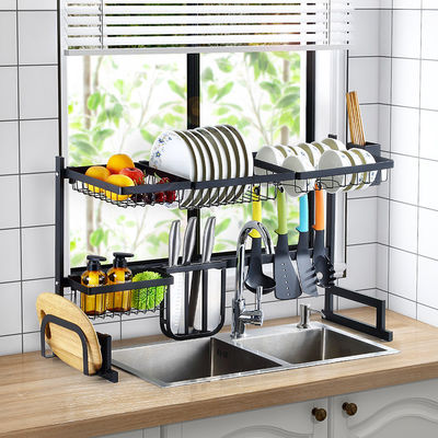 Customized Logo Kitchen Organizer Plate Tableware Drainer Dish Drying Rack Organizer