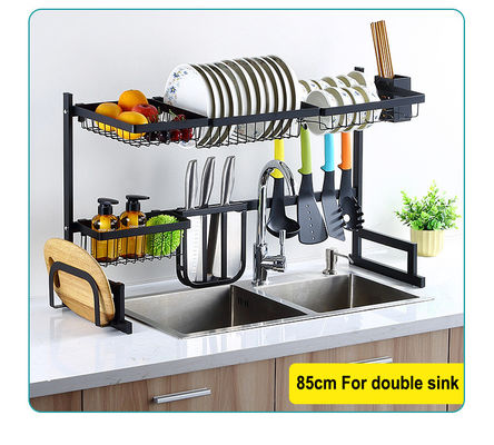 Customized Logo Kitchen Organizer Plate Tableware Drainer Dish Drying Rack Organizer