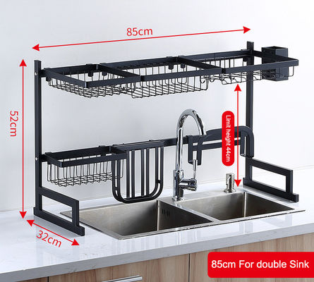 Customized Logo Kitchen Organizer Plate Tableware Drainer Dish Drying Rack Organizer