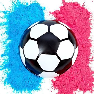 Baby Boy Girl Shower Party Supplies Gender Reveal Soccer Ball with Blue and Pink Powder
