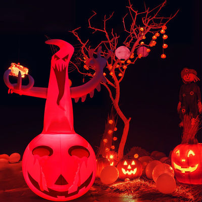 Plastic Halloween Inflatable Pumpkin Tombstone Pumpkins w/ LEDs Perfect for Halloween