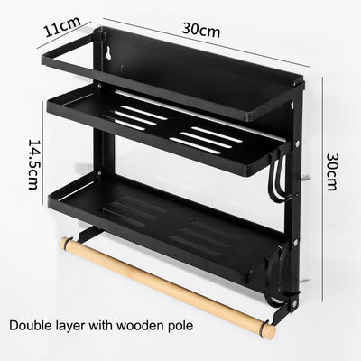 Magnet Kitchen Organizer Paper Towel Holder Metal Shelf Spice Storage Rack Fridge Shelf