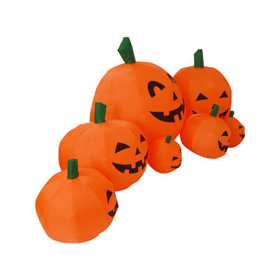 2.2m Long Outdoor Indoor Halloween Inflatable Pumpkins Decorations with LED Lights