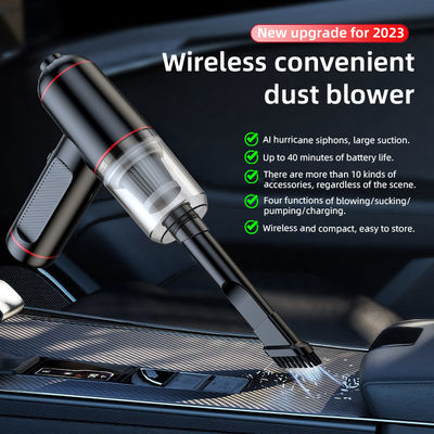 Powerful 4 in 1 Car Vacuum Cleaner with 6000PA Suction LED Lights and USB Power Source