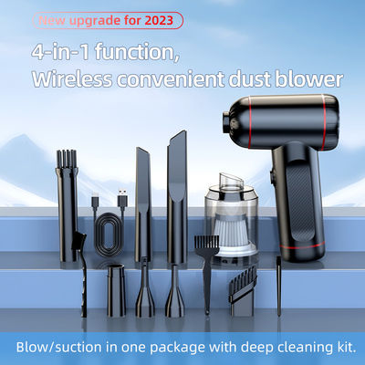 Powerful 4 in 1 Car Vacuum Cleaner with 6000PA Suction LED Lights and USB Power Source