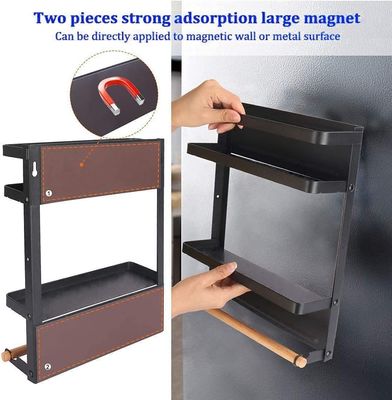 Storage Holders Racks Metal Fridge Shelf Magnetic Spice Rack Organizer for Refrigerator