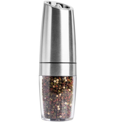 Stainless Steel Gravity Electric Mill Pepper and Salt Grinder Set with LED Light