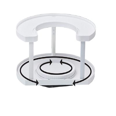 Home Cosmetic Storage Gods ABS Rotating Shelf Cabinet Organizer with Customized Logo