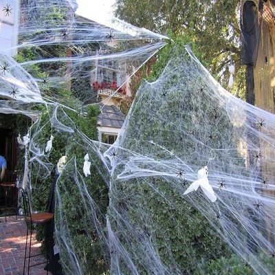 Polyester Spider Web Cotton Thread Haunted House Decoration for Halloween Party Props