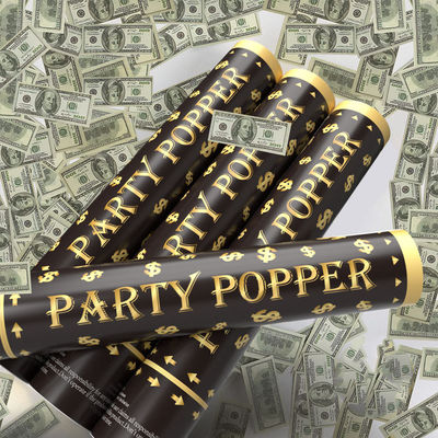 30cm Custom Logo Gold Metallic Confetti Cannon for Celebrations and Special Occasions
