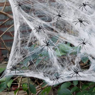 Customizable Stretchy Halloween Spider Web Terrifying Scene Props for Haunted House
