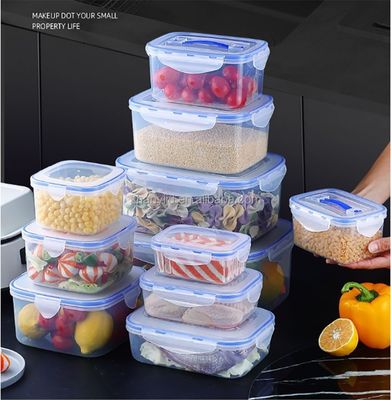 3pcs Airtight Plastic Storage Box Set for Multi-functional Food Storage Containers