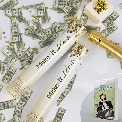 Money Confetti Handheld Party Supplies Confetti Cannon with Custom Logo Iron Bottle