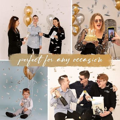 Money Confetti Handheld Party Supplies Confetti Cannon with Custom Logo Iron Bottle