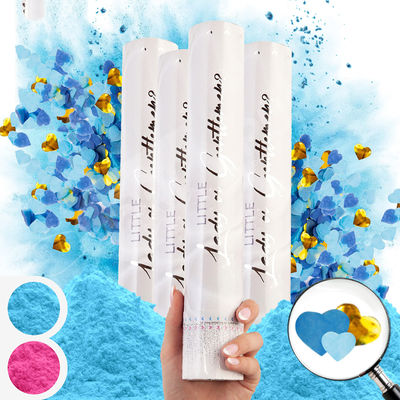 60cm Gender Reveal Confetti Cannon Popper Smoke Powder Confetti Sticks for Party Supplies
