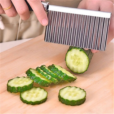 Stainless Steel Crinkle Knife Multifunction Wavy Blade Vegetable Slicer Kitchen Tools