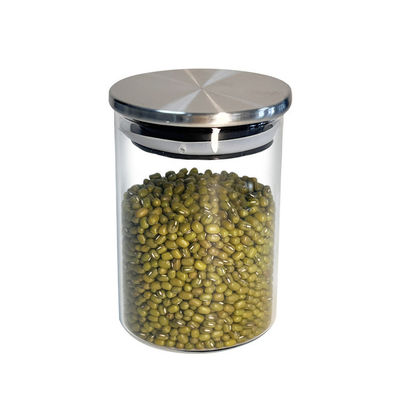 Stainless Steel Lid Glass Jar for Storing Dried Fruits Snacks and More in the Kitchen