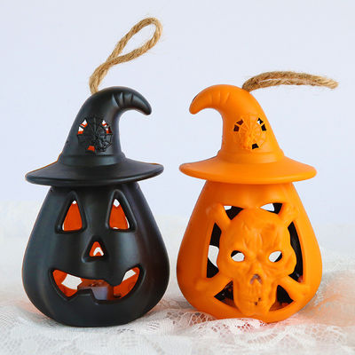 Creative Ornament Halloween Decoration Candelabra Pumpkin LED Electronic Candle Lamp
