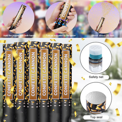40cm Multicolor Biodegradable Party Popper Confetti Cannons for Colorful Celebrations