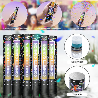 40cm Multicolor Biodegradable Party Popper Confetti Cannons for Colorful Celebrations