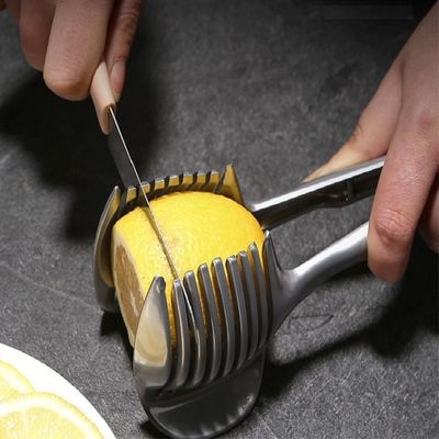 Fruit Slicer Machine 304 Stainless Steel Handheld Kitchenware Tomato Slicer Lemon Cutter