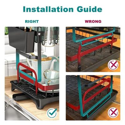 85*32*15cm Metal Dish Drainer Organizer Rack for Sustainable and Hygienic Dish Drying