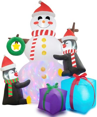 Party and Christmas Decoration LED Lights Inflatable Santa Claus with Customized Logo