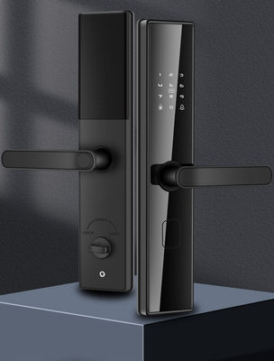 Outdoor Security Digital Door Handle with Tuya Ttlock and Fingerprint Recognition