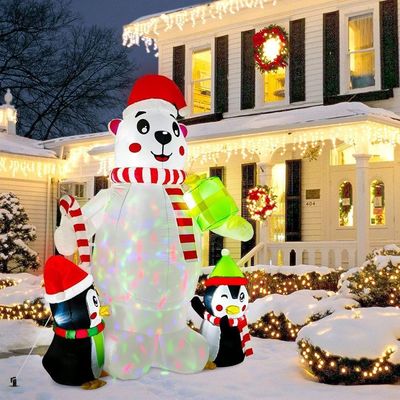 Party and Christmas Decoration LED Lights Inflatable Santa Claus with Customized Logo