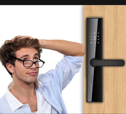 Outdoor Security Digital Door Handle with Tuya Ttlock and Fingerprint Recognition