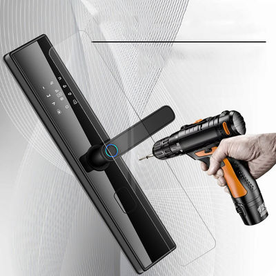 Outdoor Security Digital Door Handle with Tuya Ttlock and Fingerprint Recognition