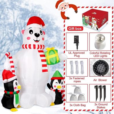 Party and Christmas Decoration LED Lights Inflatable Santa Claus with Customized Logo