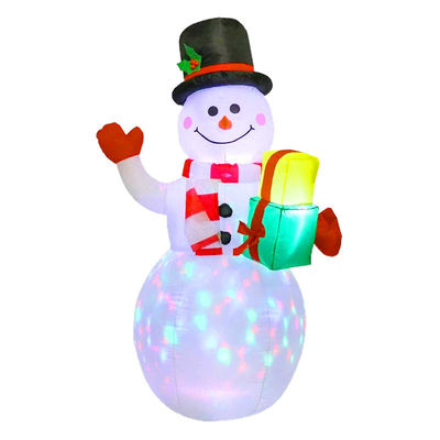 Indoor Outdoor Garden Christmas Decorations 6ft Natal Inflatables Santa Claus With LED Lights Green