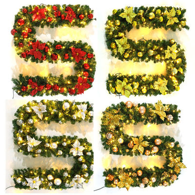 Pre Lit Wreath for Shopping Mall Hotel Outdoor Decorative Door Hanging Decoration